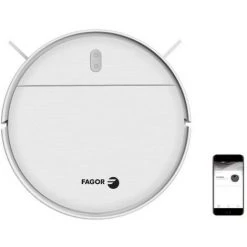 Aspirateur Robot Wifi FAGOR FG028 - 3 En 1 : Balaye, Aspire Et Lave - Bac Poussiere : 200 Ml - Bac A Eau : 230 Ml